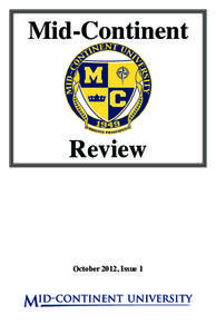 Mid-Continent  Review October 2012, Issue 1