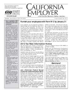 California Employer Newsletter Fourth Quarter 2012