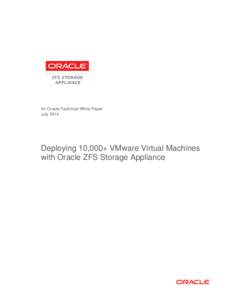 Deploying Thousands of VMware Virtual Machines with the Oracle ZFS Storage Appliance