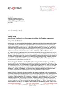 Schweizerischer Gewerbeverband sgv: Nummer 1 der Schweizer KMU-Wirtschaft - Offener Brief Abfederung Frankenstärke: konsequenter Abbau der Regulierungskosten an BR Johannes Schneider-Ammann[removed]