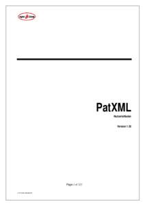 PatXML Nutzerleitfaden Version 1.33 Page 1 of 123 LT1515[removed]