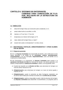 CAPÍTULO 6. SISTEMAS DE ENCOFRADOS. CAÑERÍAS PARA CONDUCCIÓN DE FLUIDOS, INCLUIDAS EN LA ESTRUCTURA DE HORMIGÓN 6.0. SIMBOLOGÍA h