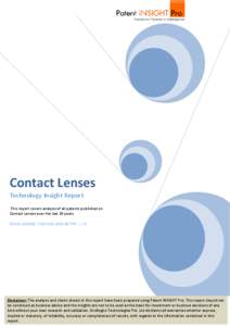 Camera lens / Lens / Orthokeratology / Intraocular lens / Bausch & Lomb / Progressive lens / Corrective lenses / Optics / Contact lens