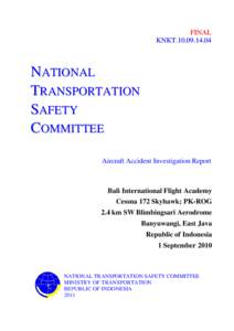 FIN A L KNKTNATIONAL TRANSPORTATION SAFETY