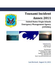 Tsunami Incident Annex 2011 United States Virgin Islands Emergency Management Agency (VITEMA)