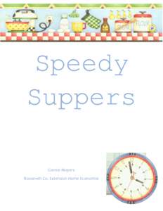 Speedy Suppers Connie Moyers Roosevelt Co. Extension Home Economist  Brief Burritos