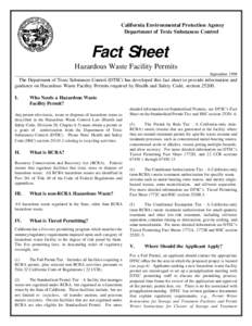 Fact Sheet[removed]Hazardous Waste Facility Permits