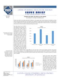 CBER Issue Brief 11 Student Loans .indd