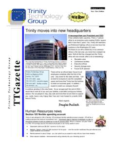 Volume 2, Issue 3 Nov. / Dec. Edition Trinity moves into new headquarters  TTGazette