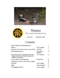 Noesis The Journal of the Mega Society Issue #182