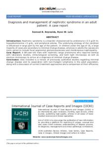 www.edoriumjournals.com  CASE REPORT PEER REVIEWED | OPEN ACCESS