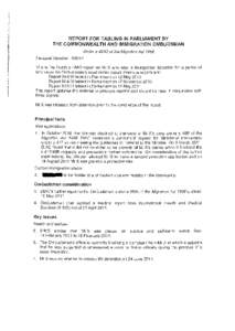 REPORT FOR TABLING IN PARLIAMENT BY THE COMMONWEALTH AND IMMIGRATION OMBUDSMAN Under s 4860 of the Migration Act 1958 Personal identifier: This is the fourth s 4860 report on Mr X who was in immigration detention