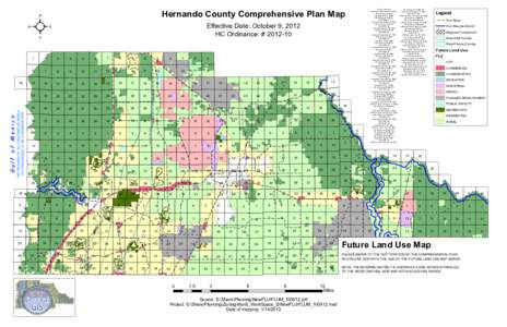 Hernando County Comprehensive Plan Map  ² Effective Date: October 9, 2012 HC Ordinance: # [removed]