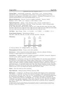 Sulfide minerals / Sulfosalt minerals / Argyrodite / Canfieldite / Acanthite / Stephanite / Machacamarca / Tin / Polybasite / Chemistry / Crystallography / Matter