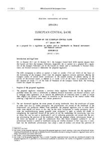 Opinion of the European Central Bank of 7 January 2014 on a proposal for a regulation on indices used as benchmarks in financial instruments and financial contracts (CON[removed])