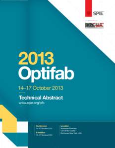 Co–sponsored by:  14–17 October 2013 Technical Abstract www.spie.org/ofb