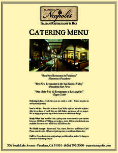 Catering and To Go Menu[removed]