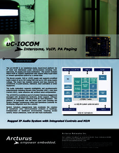 uC-IOCOM  Intercoms, VoIP, PA Paging overview The uC-IOCOM is an installation-ready, board-level platform for