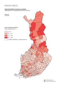 EduskuntavaalitRiksdagsval 2007 Laskentatilanne 100% - Rösträkning 100% Vasemmistoliiton kannatus kunnittain Väljarstödet för Vänsterförbundet efter kommun Koko maa