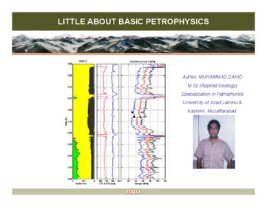 Chemistry / Petrophysics / Resistivity logging / Gamma ray logging / Electrical resistivity and conductivity / Spontaneous potential / Low-density lipoprotein / Sonic logging / Caliper / Well logging / Petroleum / Physics