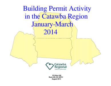 Building Permit Activity in the Catawba Region January-March[removed]PO Box 450