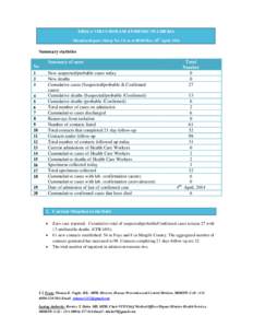 Microsoft Word - Ebola Viral Disease-Sit Rep- 13- 18th  April 2014