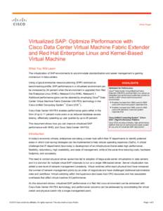 Virtualized SAP: Optimize Performance with Cisco Data Center VM-FEX and Red Hat Enterprise Linux