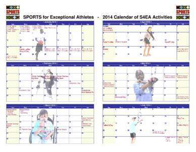 SPORTS for Exceptional Athletes[removed]Calendar of S4EA Activities  SPORTS for Exceptional Athletes[removed]Calendar of S4EA Activities 