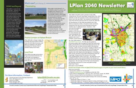 Geography of the United States / Comprehensive planning / Lancaster /  California / Abraham Lincoln / Lancaster /  Pennsylvania / Planning / Lancaster County /  Pennsylvania / Lincoln /  Nebraska / Politics of the United States / Transportation planning / Metropolitan planning organization / Urban studies and planning