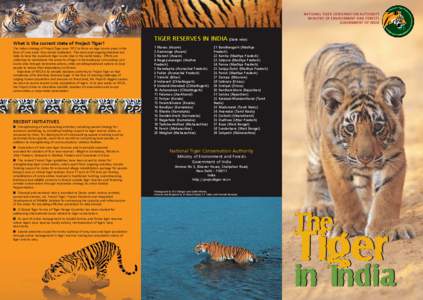 NATIONAL TIGER CONSERVATION AUTHORITY MINISTRY OF ENVIRONMENT AND FORESTS GOVERNMENT OF INDIA