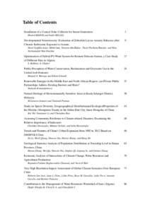 Table of Contents Simulation of a Conical Solar Collector for Steam Generation 1  Khaled MAHDI and Nadir BELLEL