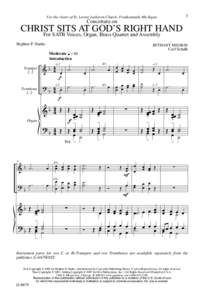 3  For the choirs of St. Lorenz Lutheran Church, Frankenmuth, Michigan. Concertato on