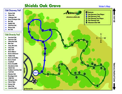 Shields Oak Grove  Visitor’s Map Oak Discovery Trail Persian Oak