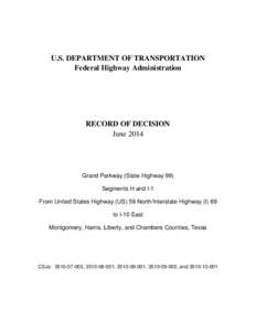 Transportation in Texas / Prediction / Interstate 69 in Indiana / Transportation in Indianapolis /  Indiana / Environmental impact statement / Environmental impact assessment / Texas State Highway 99 / Interstate 69 / Record of Decision / Impact assessment / Transportation in Houston /  Texas / Environment