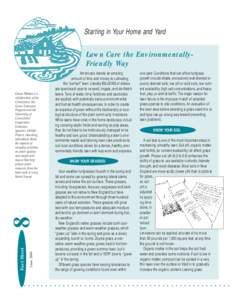 Starting in Your Home and Yard Lawn Care the EnvironmentallyFriendly Way June[removed]Fact Sheet