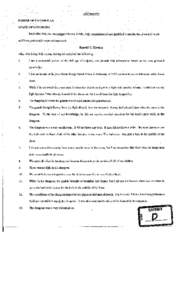 AFFIDAVIT PARISH OF CATAHOULA STATE OF LOUISIANA BEFORE ME, the undersigned Notary Public, duly eommissioned and qualified in and for the aforesaid Parish and State, personally came and appeared: Ronald G. Thomas