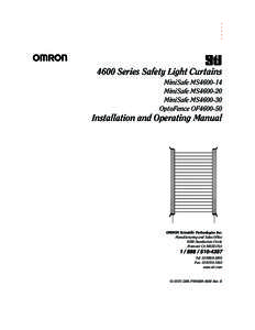 .....  4600 Series Safety Light Curtains MiniSafe MS4600-14 MiniSafe MS4600-20 MiniSafe MS4600-30