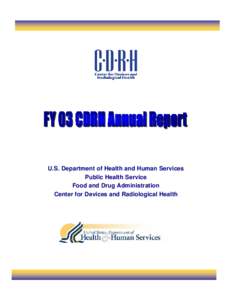 CDRH ANNUAL REPORT  FY 03