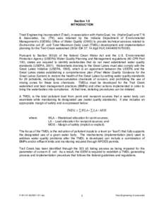 Section 1.0 INTRODUCTION Triad Engineering Incorporated (Triad), in association with HydroQual, Inc. (HydroQual) and T N & Associates, Inc. (TN), was retained by the Indiana Department of Environmental Management’s (ID