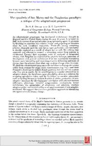 Downloaded from http://rspb.royalsocietypublishing.org/ on June 5, 2016  The Royal Society is collaborating with JSTOR to digitize, preserve, and extend access to Proceedings of the Royal Society of London. Series B, Bio