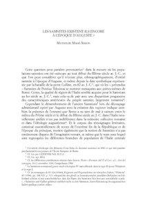 Les Samnites existent-ils encore à l’époque d’Auguste ? Mathilde Mahé-Simon