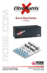 Quickstart --- UltraMatrix E-series