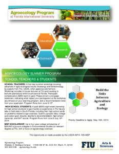 Modesto Maidique / Florida International University / Agroecology / Environment / Land management / Agriculture