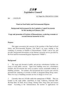 立法會 Legislative Council LC Paper No. CB[removed]Ref  : CB2/PL/FE