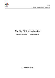 [removed]NorDig PVR whitepaper, Version 1.0