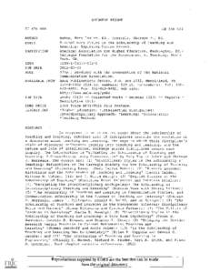 DOCUMENT RESUME  EDHEHuber, Mary Taylor, Ed.; Morreale, Sherwyn P., Ed.