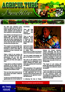 Produced by: Information & Communication Section  July - August Issue 2010 Recognising the efforts of our farmers