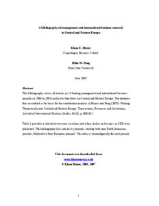 Corporate governance / Year of birth missing / Business / Publishing / Education / Cliff Bowman / Business school / Management education / Journal of Management Studies