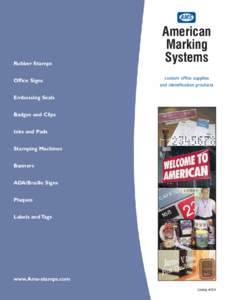 AMS  Rubber Stamps Office Signs  American