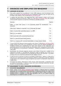 AML/CFT Handbook for the Legal Sector Part 1: Section 7 - Enhanced and simplified CDD measures 7  ENHANCED AND SIMPLIFIED CDD MEASURES